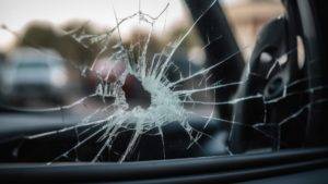 Broken Side Window On A Car